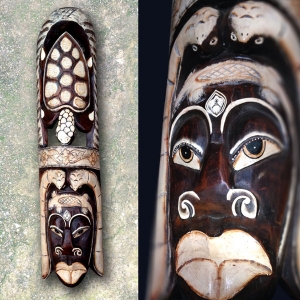 Aboriginal Mask with large turtle